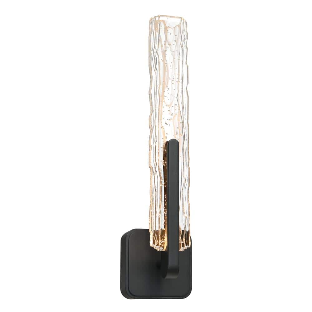 Curva Integrated LED 19in Sand Black Indoor-Outdoor Wall Light with Handcrafted Glass price history on PriceWatchPro