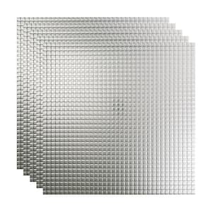 Square 2 ft. x 2 ft. Brushed Aluminum Lay-In Vinyl Ceiling Tile (20 sq. ft.)