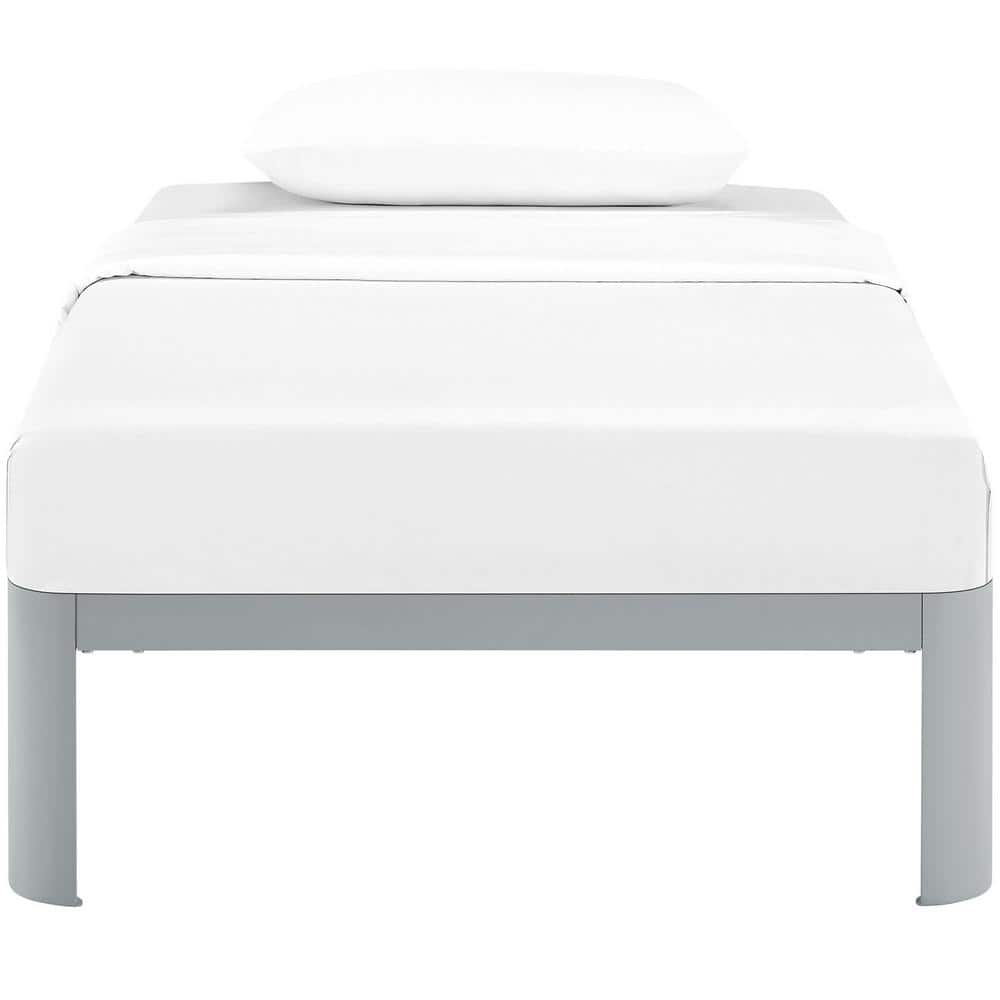Corinne Twin-Size Sleek Metal Bed Frame with Slatted Support