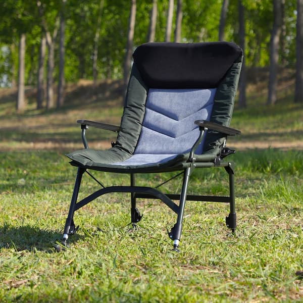 TIRAMISUBEST Moss Grey 600D Oxford Outdoor Reclining Lounge Chair​