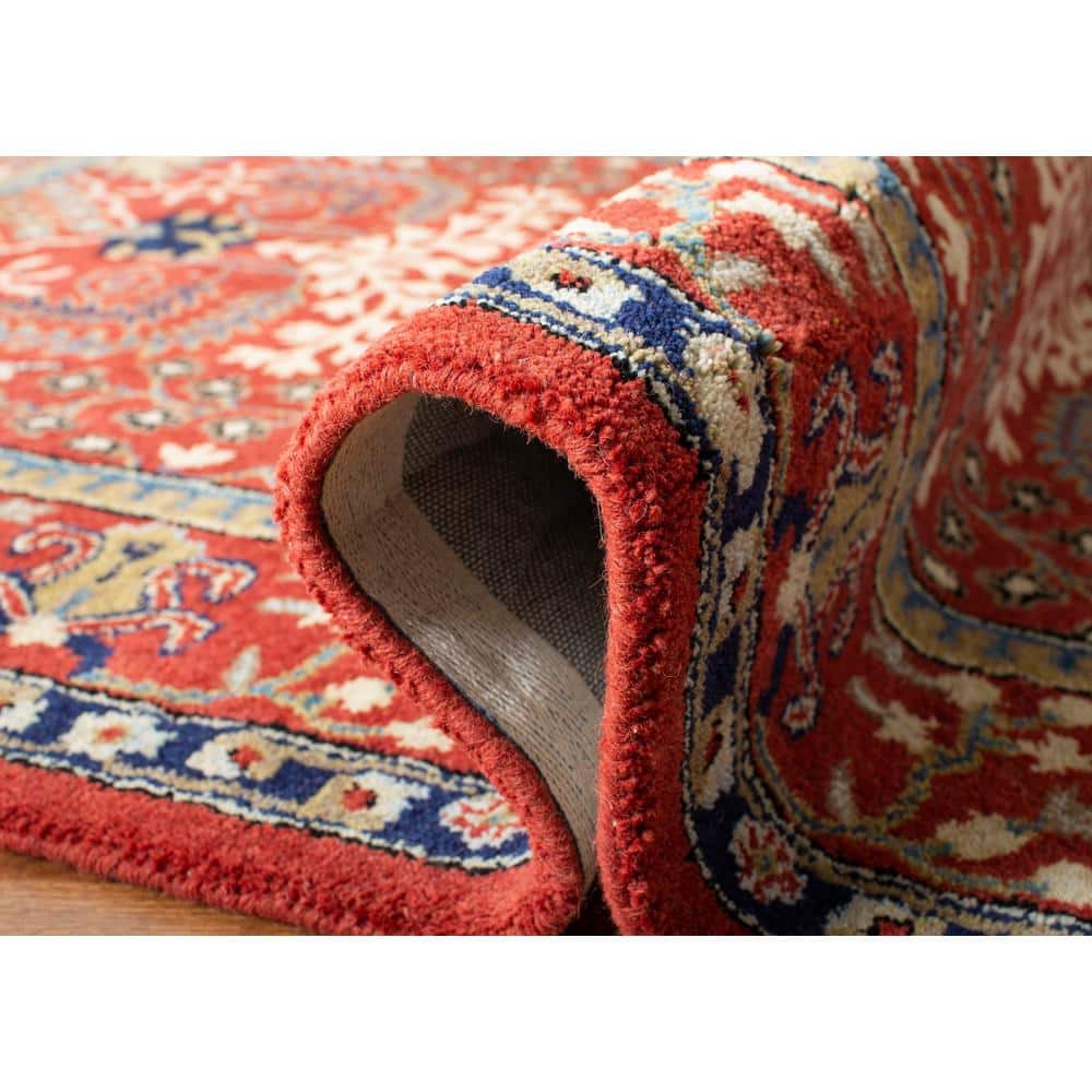 Antiquity Red/Multi 6' Square Hand-Tufted Wool Area Rug