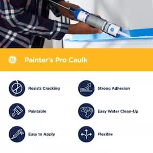 Painter's Pro 10.1 oz. Siliconized Acrylic Latex Caulk Windows, Doors, Trim, and Molding Clear (12-Pack)