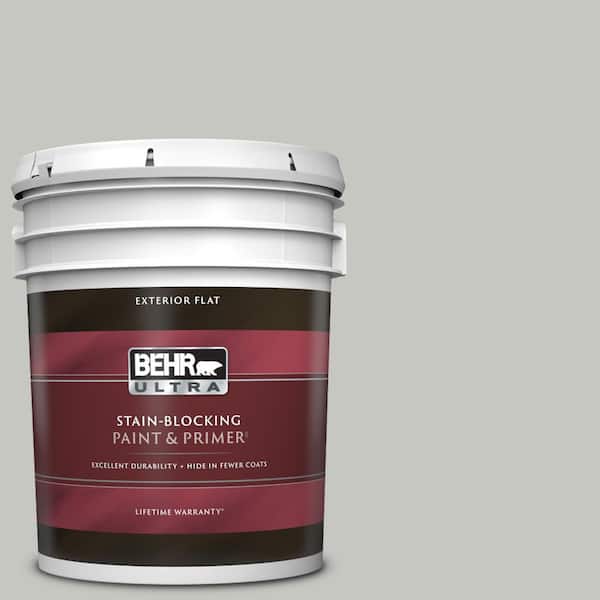 BEHR ULTRA 5 gal. #PPF-29 Traditional Gray Flat Exterior Paint & Primer
