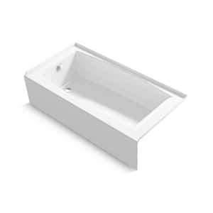 Elmbrook 60 in. x 30.25 in. Soaking Bathtub with Left-Hand Drain in White