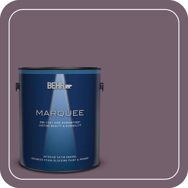 BEHR MARQUEE 1 gal. #MQ1-38 Smoked Mulberry One-Coat Hide Satin Enamel Interior Paint & Primer