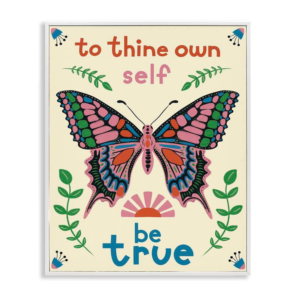To Thine Self Be True Phrase by Carrie Cantwell White Framed Animal Giclee Art Print 30 in. x 24 in. price history on PriceWatchPro
