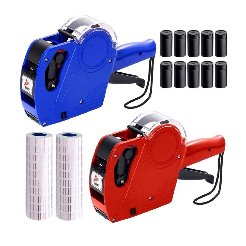 8-Digit Handheld Price Tag Gun Label Maker with Stickers and Ink Refill for