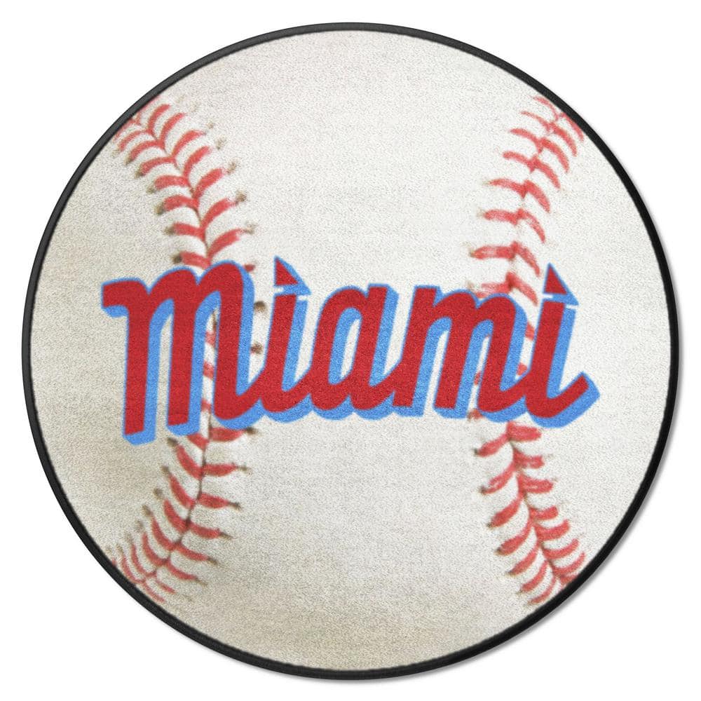 Fanmats  Miami Hurricanes Baseball Mat