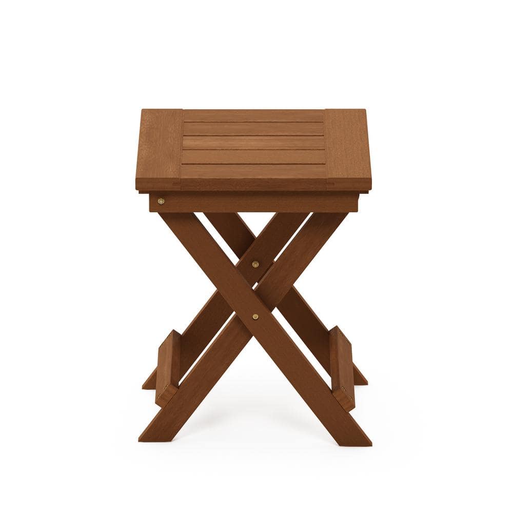 Tioman Medium Brown Wood Outdoor Folding End Table