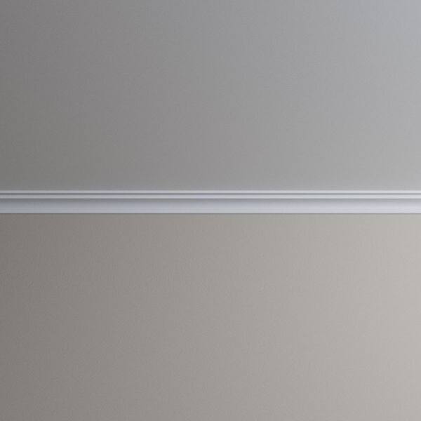 Ekena Millwork Lily 1.75 in. D x 2.75 in. W x 94.5 in. L Polyurethane Crown Moulding