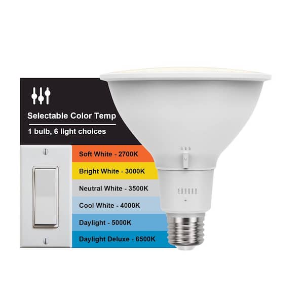 90-Watt Equivalent PAR38 Dimmable Adjustable Beam Angle LED Light Bulb With Selectable Color Temperature (1-Pack)