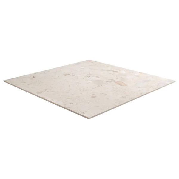 Sarto Grande Cream 8 in. x 0.35 in. Terrazzo Look Semi-Polished Porcelain Floor and Wall Tile Sample