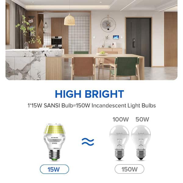 SANSI 150-Watt Equivalent 5000K Daylight A15 Non-Dimmable 2000