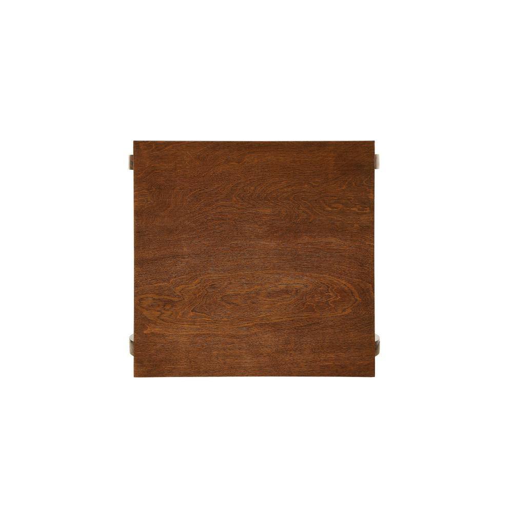 Versatile Becci Walnut End Table with Dual Open Shelves