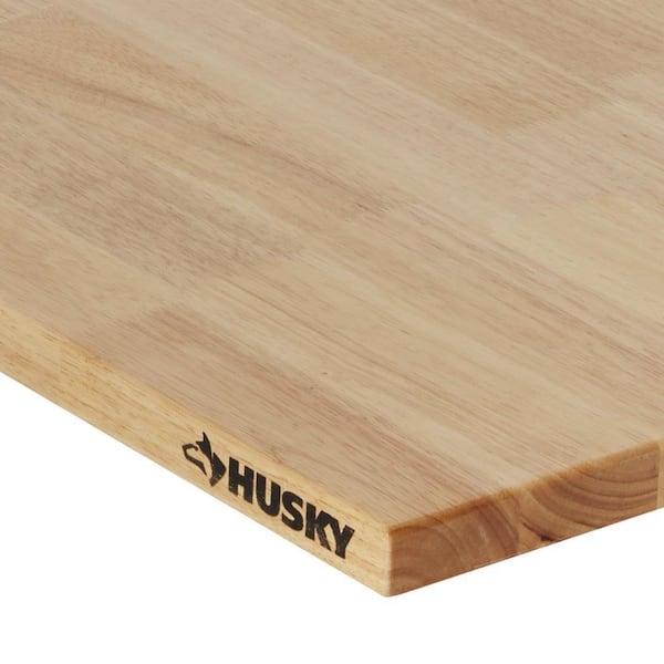 Husky 56 in. Solid Wood Work Surface for Heavy Duty Welded Steel Garage Storage System