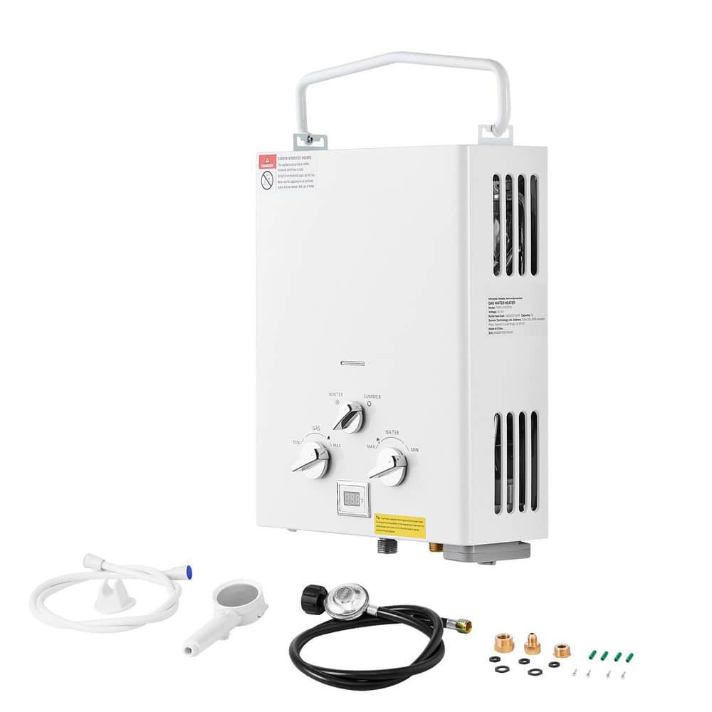 Portable Propane Water Heater, 6L Tankless Outdoor Water Heater, 41000 BTU 1.58GPM Instant Hot Water, with Accessory Set -  SKYSHALO, LUe1jGRVgMAXYno