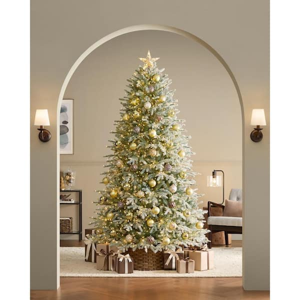 7.5 ft. Grand Duchess Twinkling Balsam Fir Flocked LED Pre-Lit Artificial Christmas Tree T26