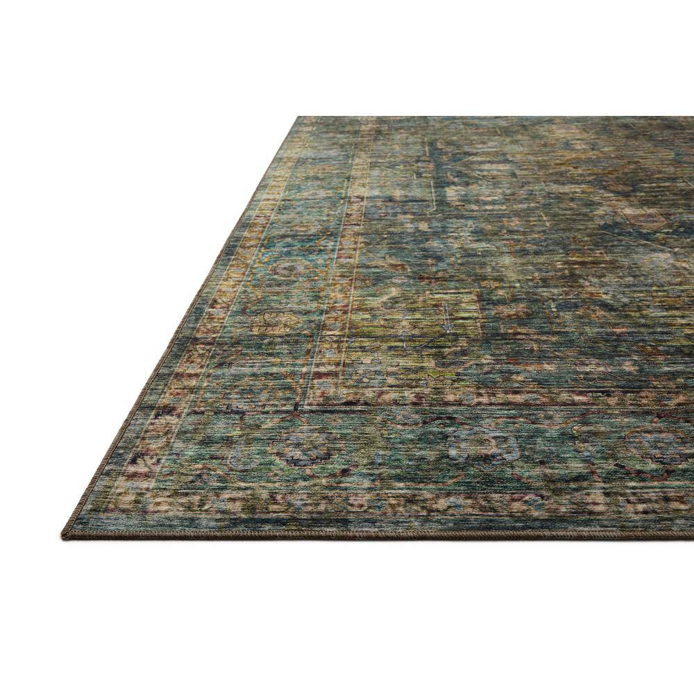 Anniston Lagoon Blue Multi-Color Washable Runner Rug