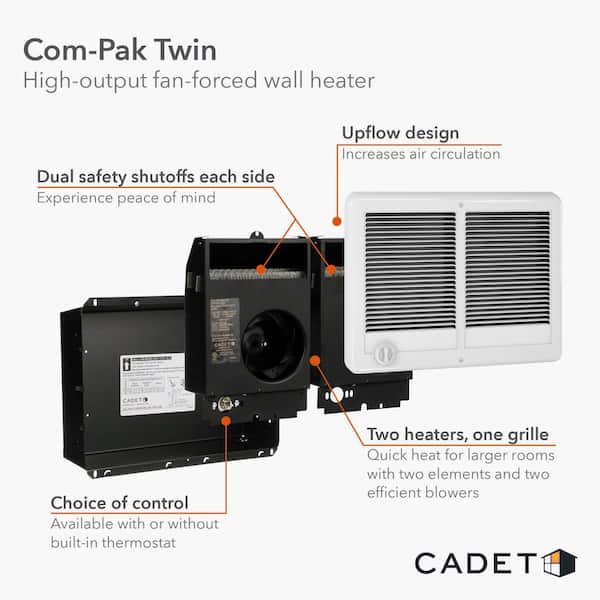 Cadet 240 Volt Wall Heater Cadet The Hot One Heater — 4,000 Watts