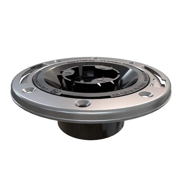 Oatey Fast Set 3 in. ABS Hub Spigot Toilet Flange with Test Cap and Stainless Steel Ring