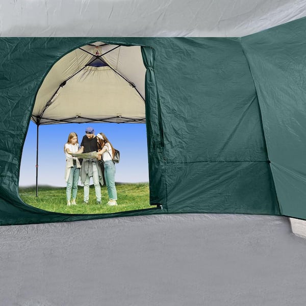 10 ft. x 10 ft. Green Pop Up Canopy Side Tent Compatible