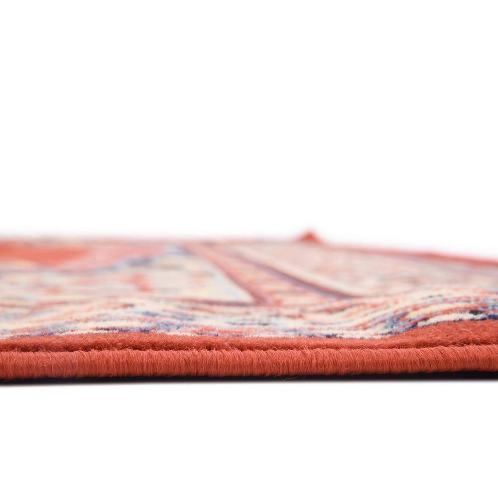 Handmade Terracotta Medallion 7' x 10' Easy Care Rug