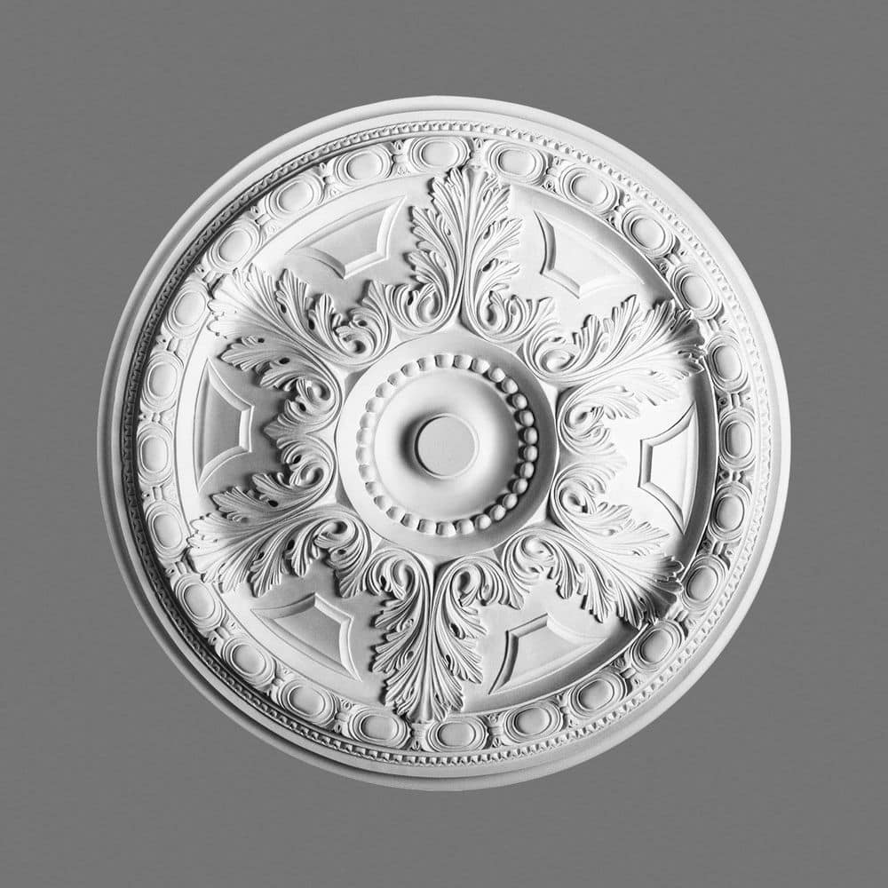 34 in White Polyurethane Decorative Ceiling Medallion