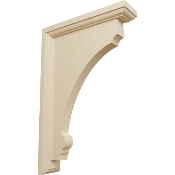 Ekena Millwork 2-1/2 in. x 12 in. x 8 in. Rubberwood Extra Large Thompson Bracket