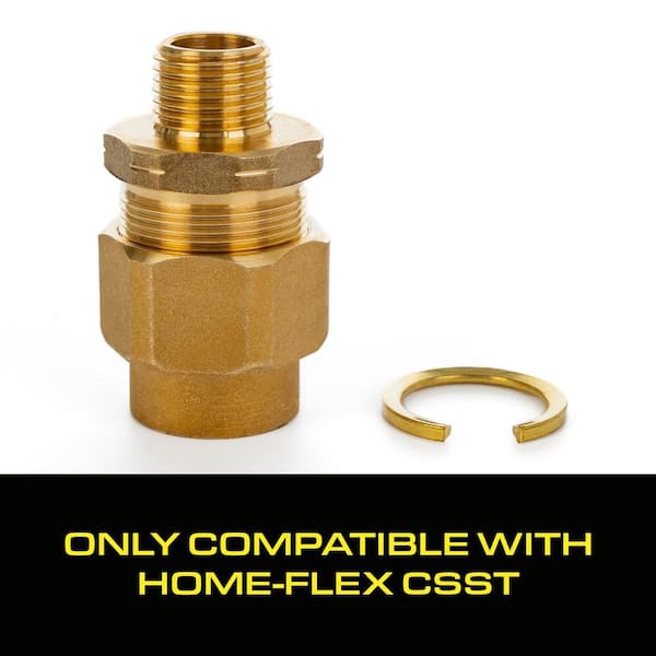 HOME-FLEX CSST Stainless Steel Gas Line Replacement Parts – 1/2” & 3/4” Fittings
