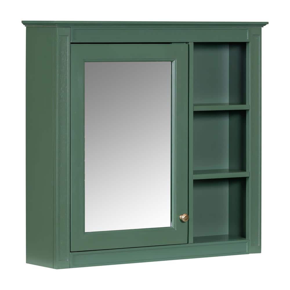 FUNKOL 29.92 x 7.32 x 28 In. Green Wall Mounted Modern Bathroom Storage ...