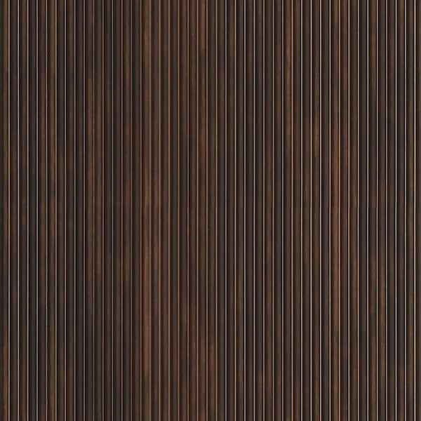 Rounded Mini Slats 1/4 in. x 1 ft. x 9.3 ft. Wenge Glue-up Foam Wood Slat Walls (Pack of 10)/93 sq. ft.
