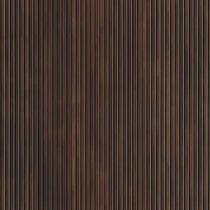 Rounded Mini Slats 1/4 in. x 1 ft. x 9.3 ft. Wenge Glue-Up Decorative Foam Wood Slat Walls (30-Pack) 279 sq. ft.