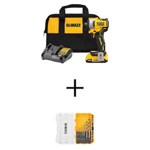 ATOMIC 20V MAX Lithium-Ion Brushless Cordless Compact 1/4 in. Impact Driver Kit & Drill Bit Set w/2Ah Battery & Charger