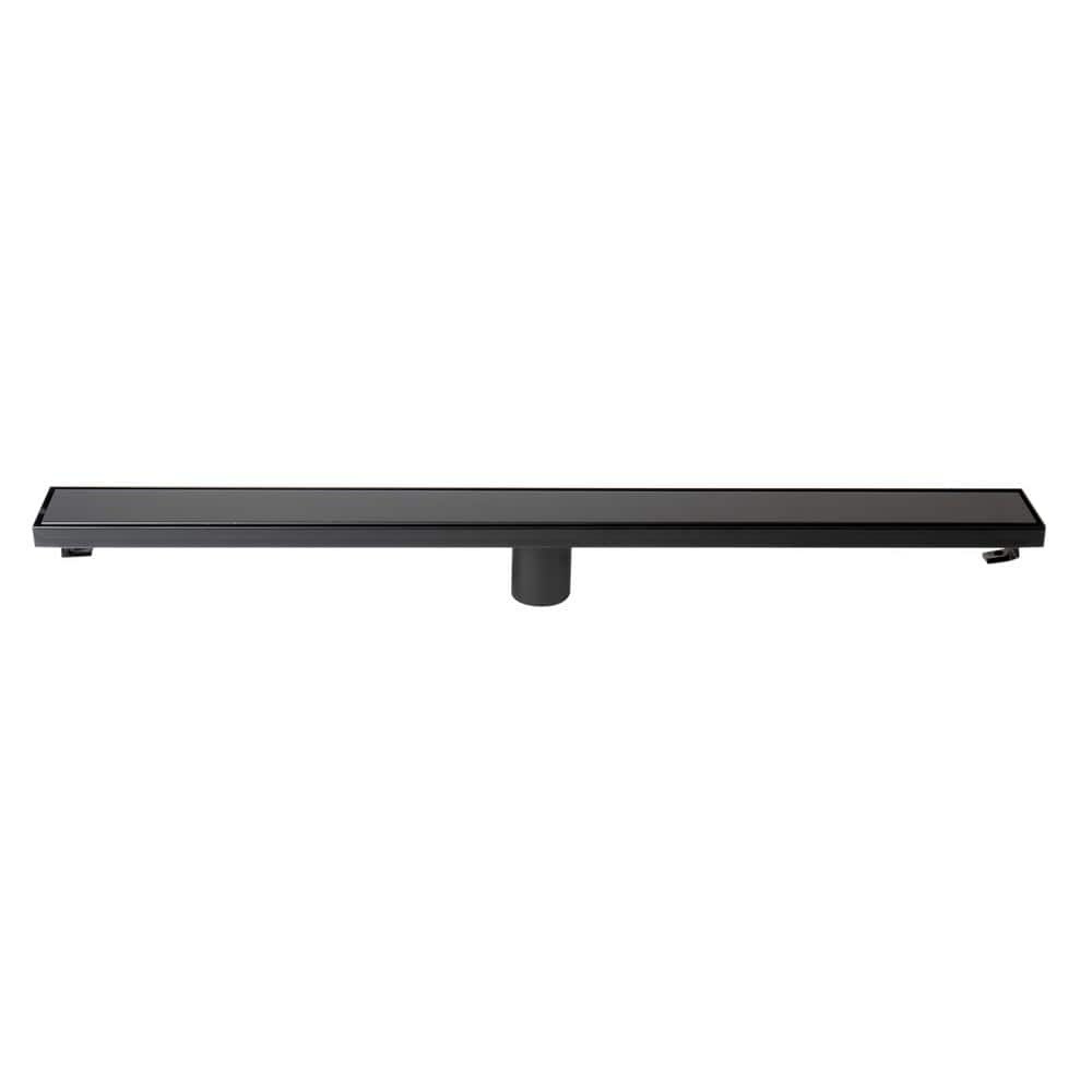 32" Black Matte Stainless Steel Linear Shower Drain