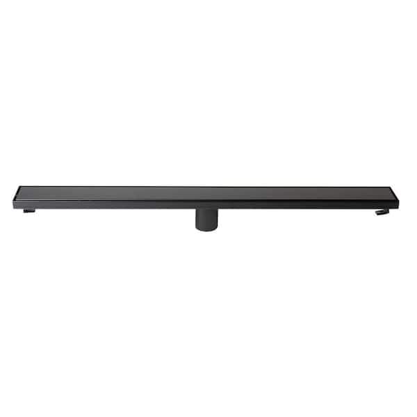 ALFI BRAND 32 in. Linear Shower Drain in Black Matte