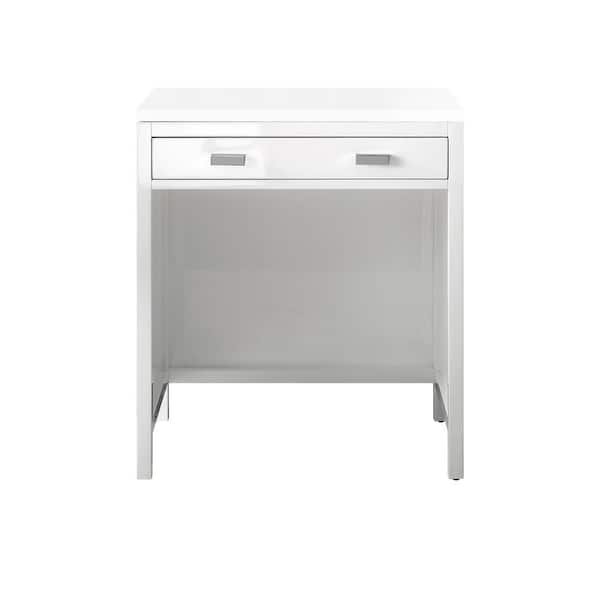 James Martin Vanities Addison 30.0 in. W x 23.5 in. D x 34.4 in H. Vanity Side Cabinet in Glossy White