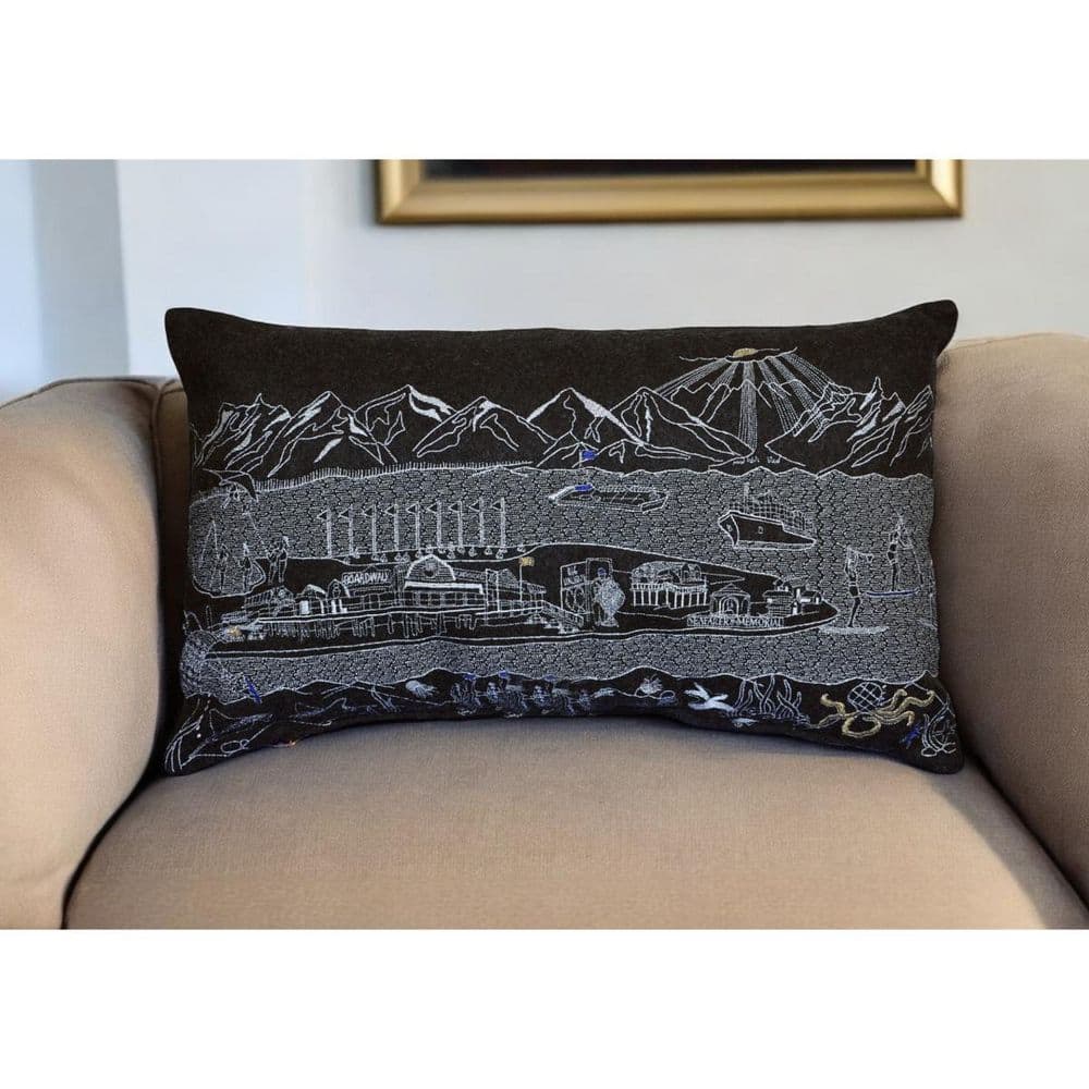 Black, Gray, White Solid Polyester 14 in. x 24 in. Throw Pillow price history on PriceWatchPro