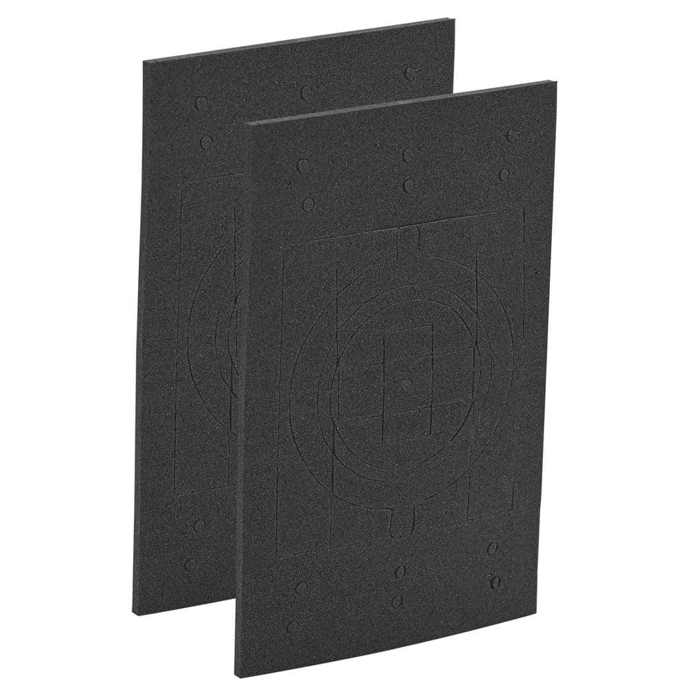 1-Gang Weatherproof Rectangular Gasket, Black, (2-Pack)
