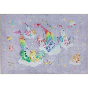Care Bears Sailing On Clouds Lavendar 3 ft. 3 in. x 5 ft. Area Rug