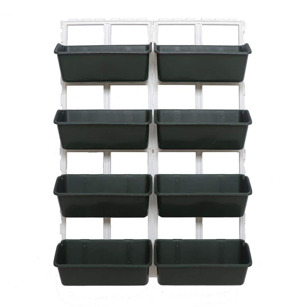 13.1 in. x 5.1 in. Army Green Plastic Railing Vertical Hanging Planter Stand 4-Tiers (8-Pack) price history on PriceWatchPro