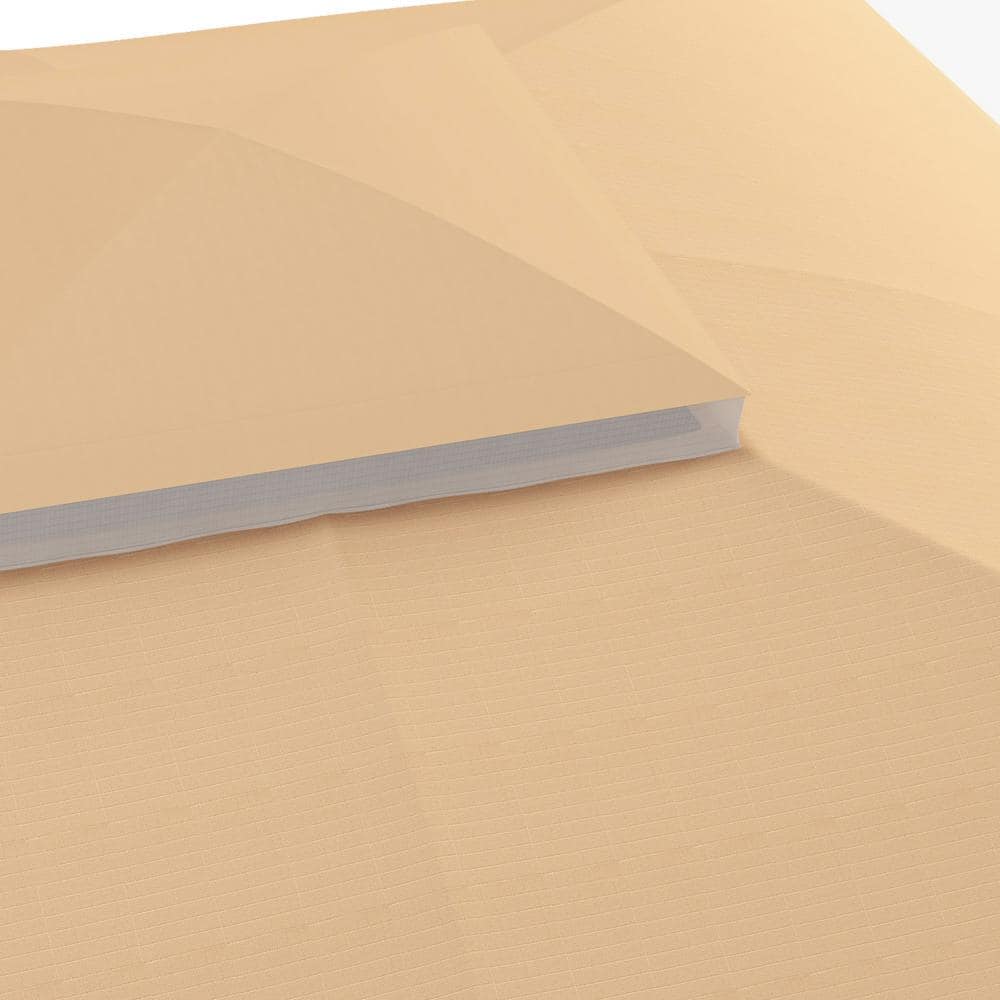 Beige 10' x 12' 2-Tier Gazebo Canopy Replacement with Drainage Holes