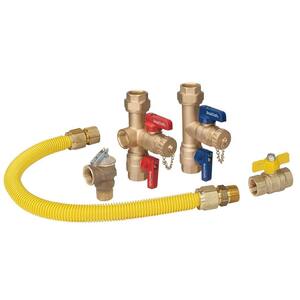 Tankless Water Heater Kit with 3/4 in. IPS Service Valve, 18 in. Gas Connector (290,900 BTU), Gas Ball and PR Valve