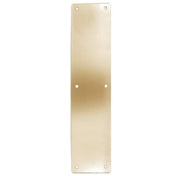 Taco 4 in. x 16 in. Solid Brass Push Plate