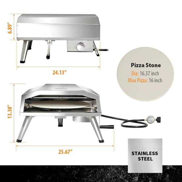 BIG HORN 16 in. Propane Pizza Oven, Outdoor Pizza Oven in BIG HORN 16 in. Propane Pizza Oven, Outdoor Pizza Oven in