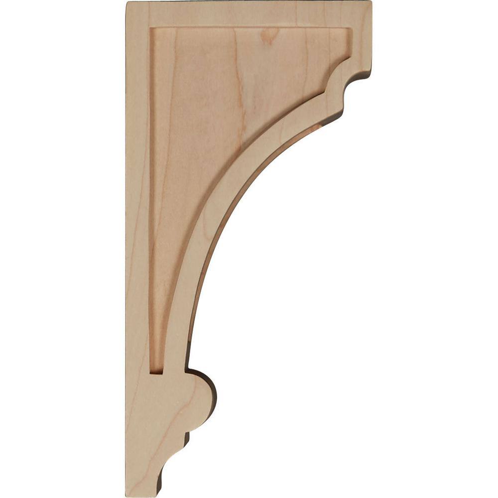 Alder Wood 8" Hand-Carved Decorative Corbel