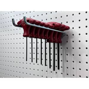 8-1/4 in. Double Rod 80 Degree Bend 1/4 in. Dia Zinc Plated Steel Pegboard Hook (5-Pack)
