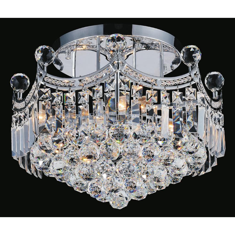 CWI Lighting Amanda 6 Light Flush Mount With Chrome Finish