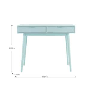 Amerlin Seafoam Blue Wood Desk (39.4 in. W x 31.5 in. H)