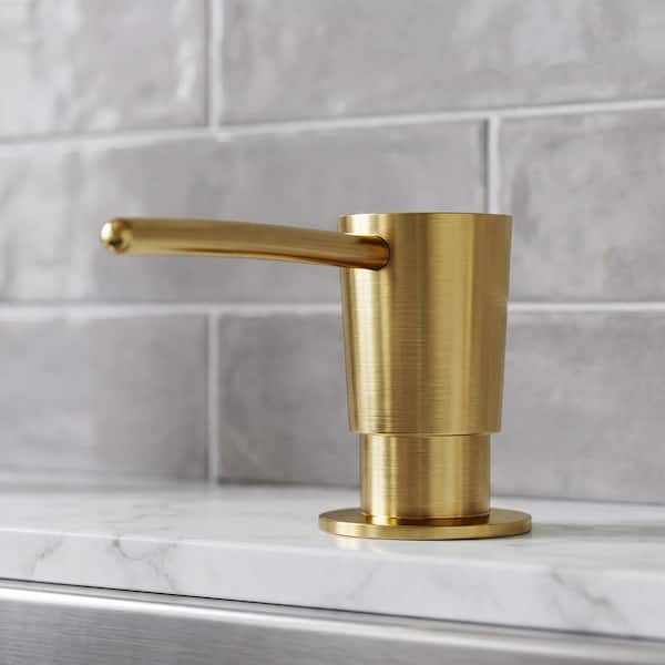 10 oz.Kitchen Soap Dispenser in Matte Brushed Gold