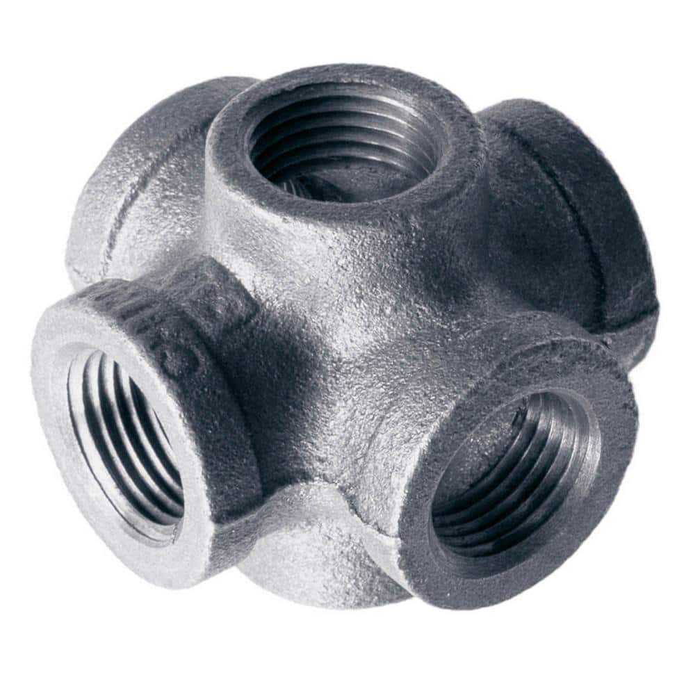 3/8 in. Black Malleable Iron FPT x FPT x FPT xFPT x FPT x FPT 6-Way Cross Fitting price history on PriceWatchPro
